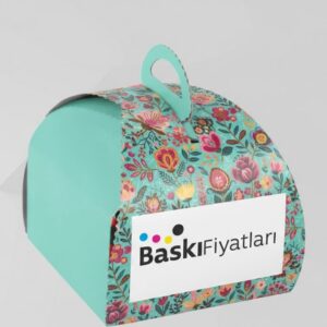 Yaş Pasta Saplı Bombeli (Dış Parlak Selefon, İç Sedef Selefon 19cmx19cm)