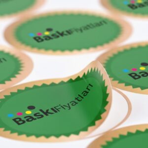 Kuşe Çıkartma Sticker (Yaldızlı ve Özel Kesimli)